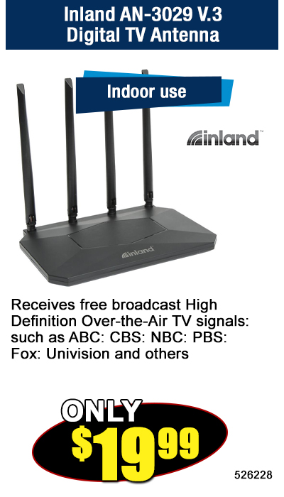 Inland AN-3029 V.3 Digital TV Antenna