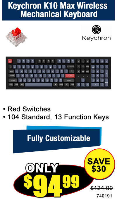 Keychron K10 Max Wireless Mechanical Keyboard