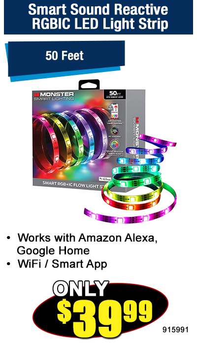 Smart Sound Reactive RGBIC LED Light Strip