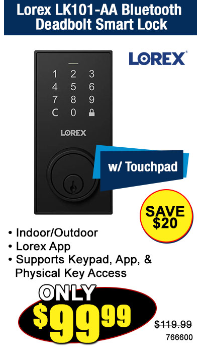 Lorex LK101-AA Bluetooth Deadbolt Smart Lock