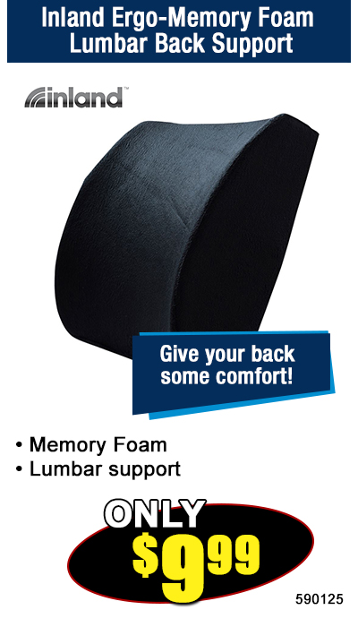 Inland Ergo-Memory Foam Lumbar Back Support