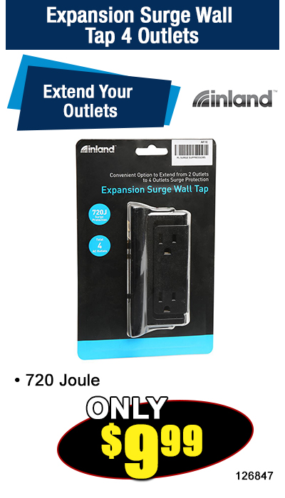 Expansion Surge Wall Tap 4 Outlets - Shop Now