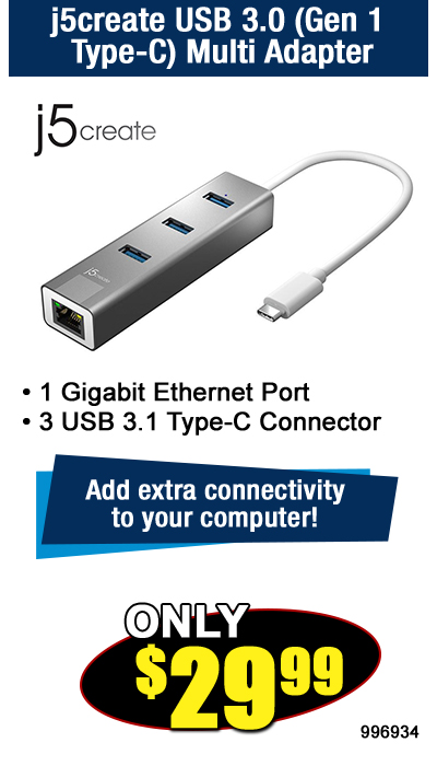 j5create USB 3.0 (Gen 1 Type-C) Multi Adapter