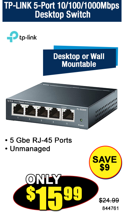 TP-LINK 5-Port 10/100/1000Mbps Desktop Switch