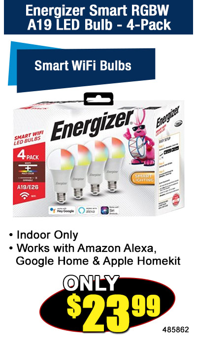 Energizer Smart RGBW A19 LED Bulb