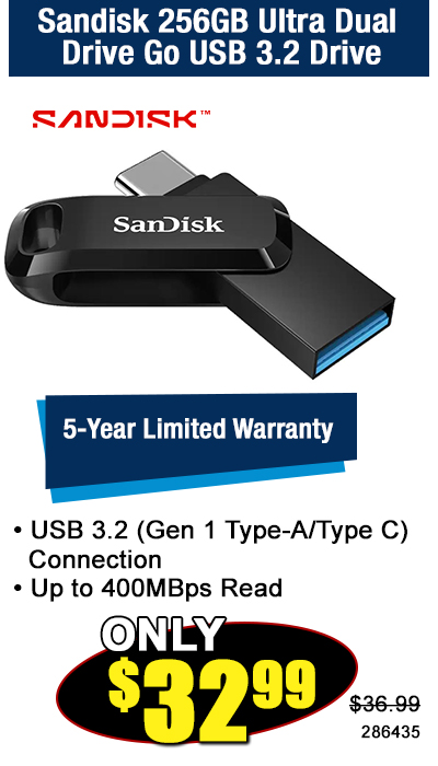 Sandisk 256GB Ultra Dual Drive Go USB 3.2 Drive
