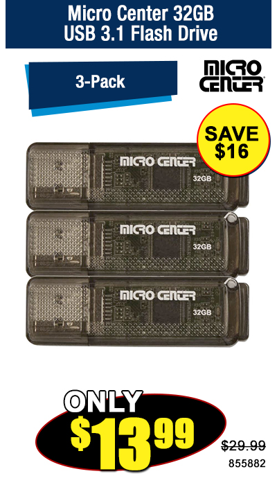 Micro Center 32GB USB 3.1 Flash Drive