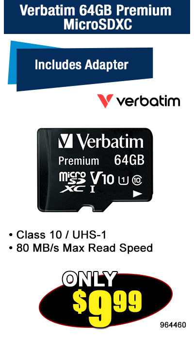 Verbatim 64GB Premium MicroSDXC
