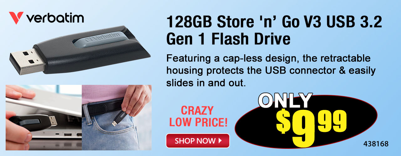Verbatim 128GB Store n Go V3 USB 3.2 Gen 1 Flash Drive - Shop Now