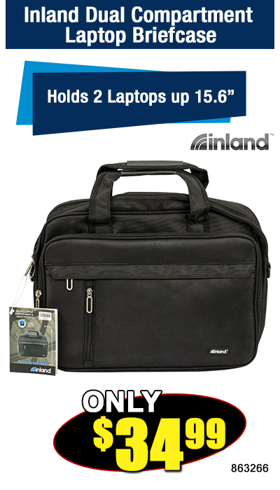 Inland Dual compartment Laptop Briefcase