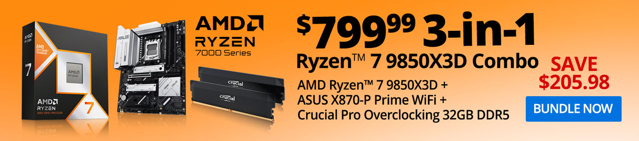 AMD Ryzen 7 9850X3D 3-In-1 Bundle - Bundle Now