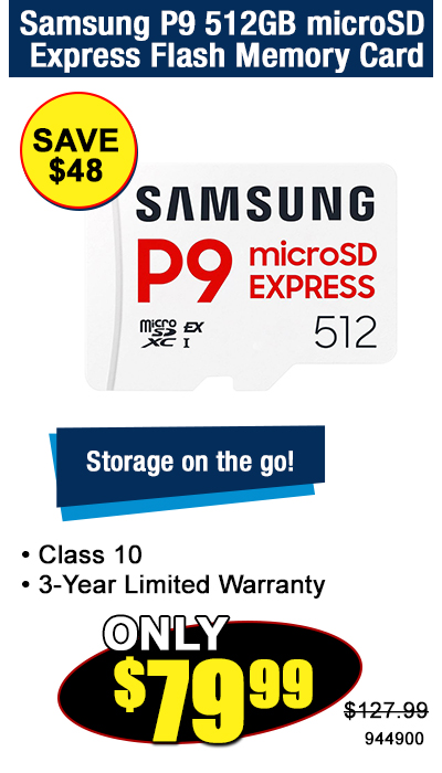 Samsung P9 512GB microSD Express Flash Memory Card