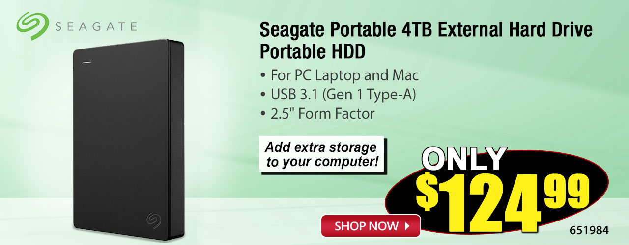 Seagate Portable 4TB External Hard Drive Portable HDD - Shop Now