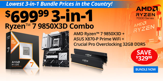 AMD Ryzen 7 9850X3D 3-In-1 Bundle - Bundle Now
