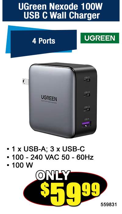 UGreen Nexode 100W USB C Wall Charger