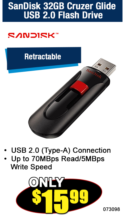 SanDisk 32GB Cruzer Glide USB 2.0 Flash Drive