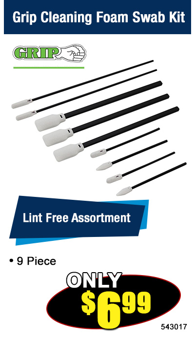 Grip Cleaning Foam Swab Kit