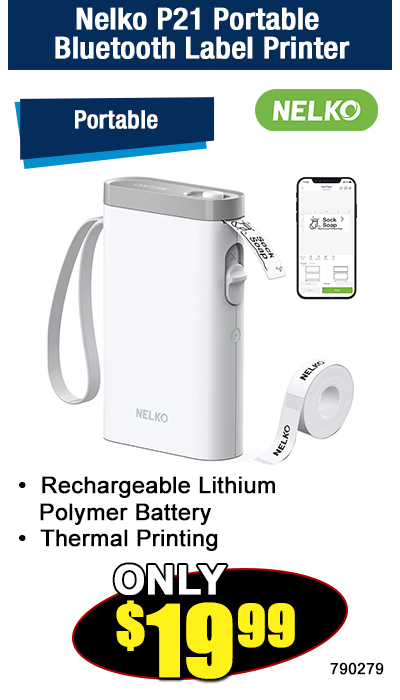 Nelko P21 Portable Bluetooth Label Printer