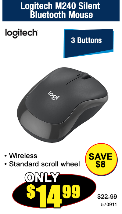 Logitech M240 Silent Bluetooth Mouse