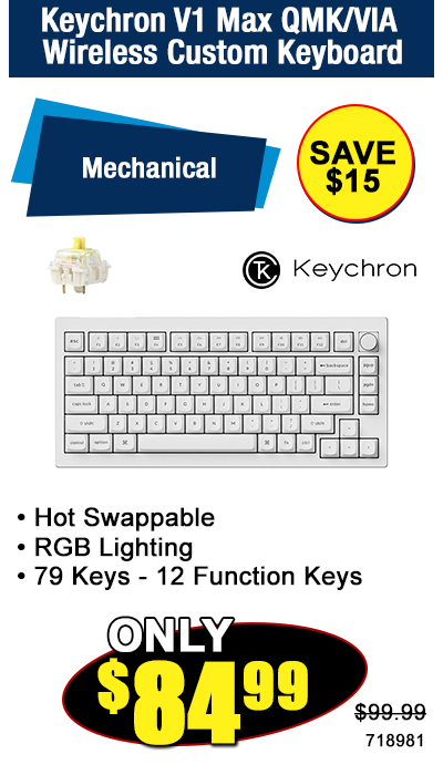 Keychron V1 Max QMK/VIA Wireless Custom Keyboard