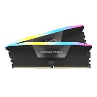 Corsair VENGEANCE RGB 32GB (2 x 16GB) DDR5-6000 PC5-48000 CL30 Dual Channel Desktop Memory Kit CMH32GX5M2M6000Z30 - Black
