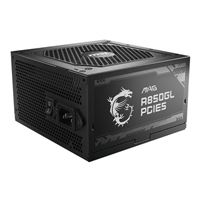 MSI MAG A850GL PCIE5 850 Watt 80 Plus Gold ATX Fully Modular Power Supply - ATX 3.1 Compatible