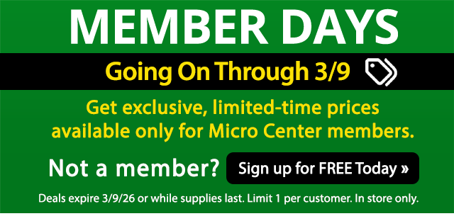MEMBER DAYS - Sign up for FREE Today