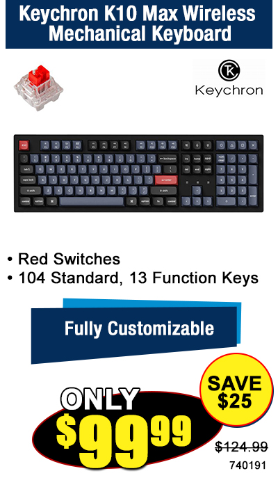 Keychron K10 Max Wireless Mechanical Keyboard