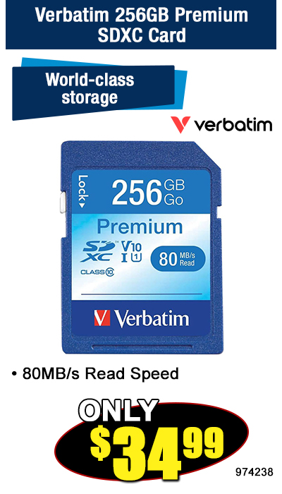 Verbatim 256GB PremiumSDXC Card