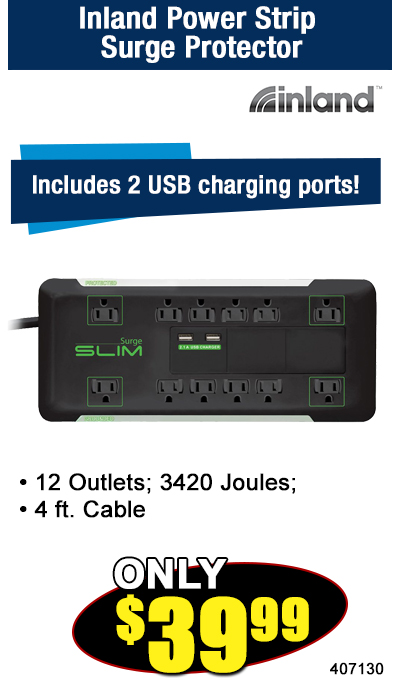 Inland Power Strip Surge Protector