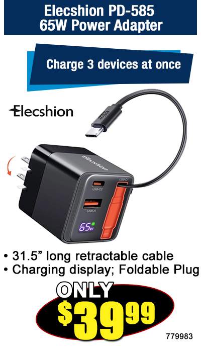 Elecshion PD-585  65W Power Adapter