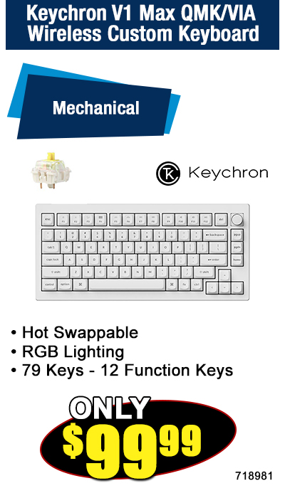Keychron V1 Max QMK/VIA Wireless Custom Keyboard