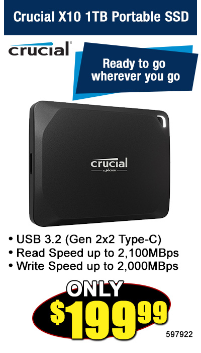 Crucial X10 1TB Portable SSD