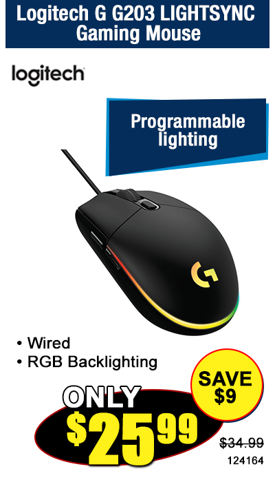 Logitech G G203 LIGHTSYNC Gaming Mouse