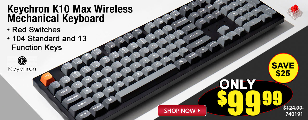 Keychron K10 Max WirelessMechanical Keyboard - Shop Now