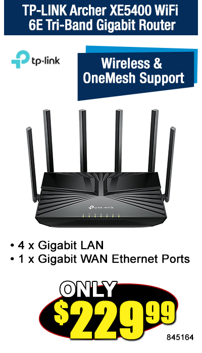TP-LINK Archer XE5400 WiFi 6E Tri-Band Gigabit Router
