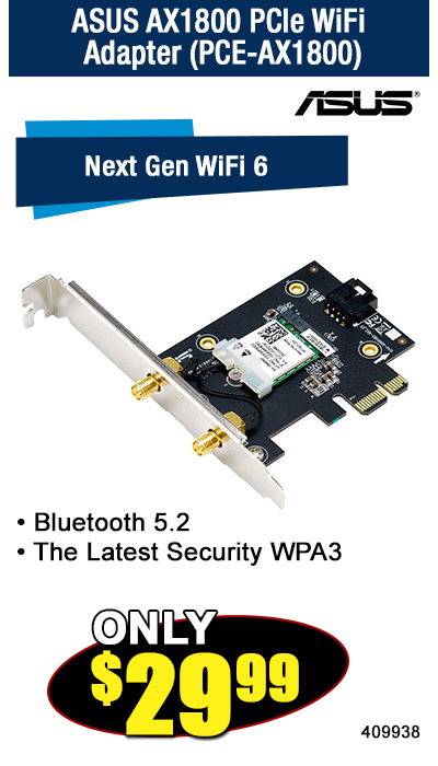 ASUS AX1800 PCIe WiFi Adapter (PCE-AX1800)
