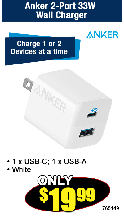 Anker 2-Port 33W Wall Charger