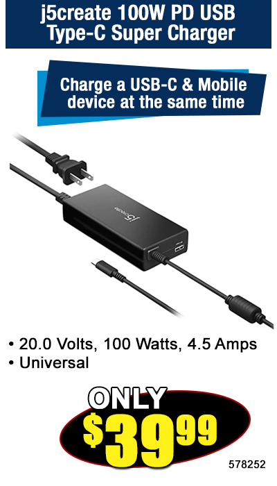 j5create 100W PD USB Type-C Super Charger