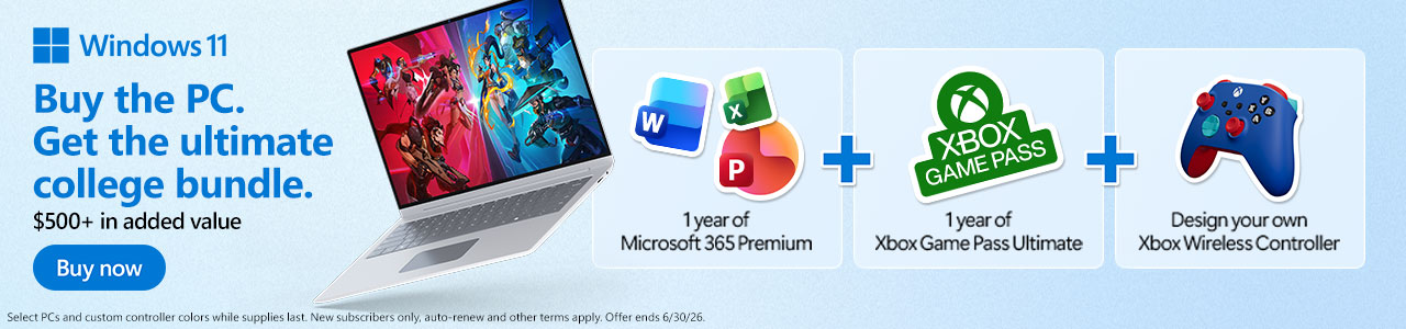 Buy the PC. Get the ultimate college bundle. Buy Now