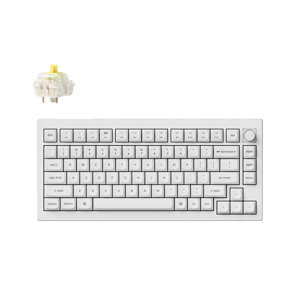Keychron V1 Max QMK/VIA Custom Mechanical Keyboard - White