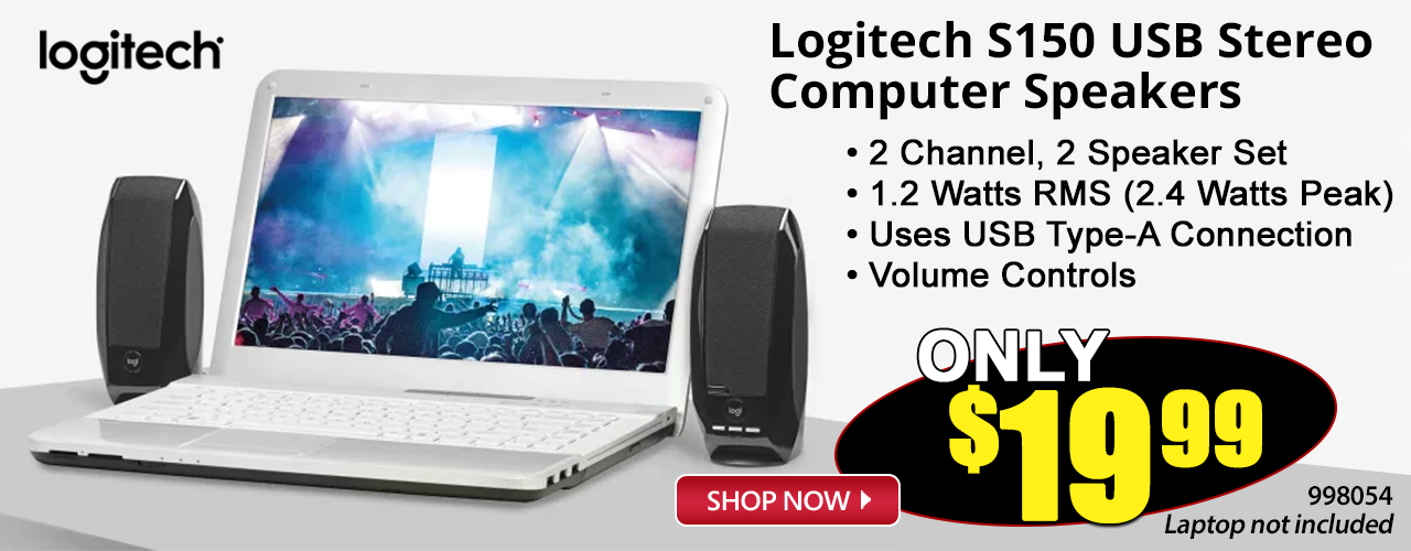 Logitech S150 USB Stereo Computer Speakers