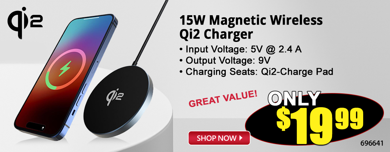 15W Magnetic Wireless Qi2 Charger