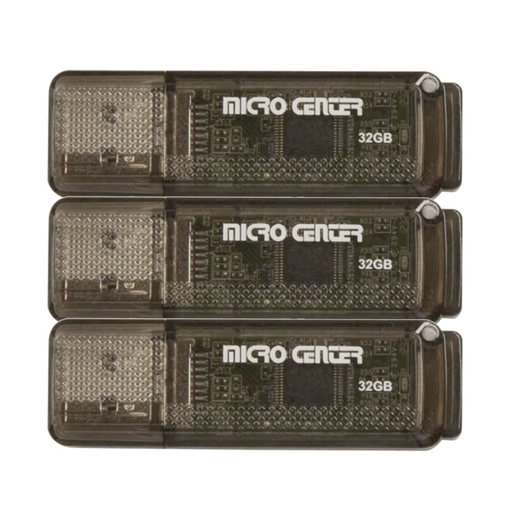 Micro Center 32GB SuperSpeed USB 3.1 Flash Drive - Brown (3-Pack)