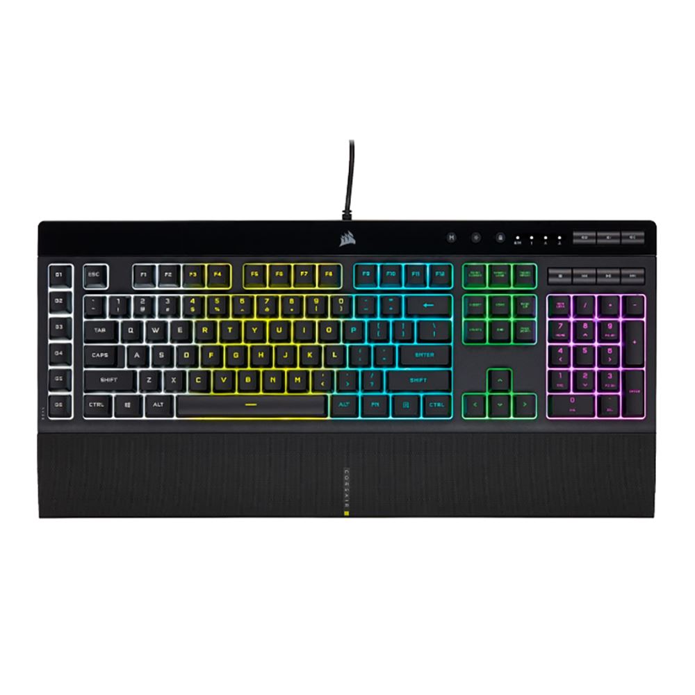 Corsair K55 RGB PRO Gaming Keyboard, Backlit RGB LED, Black