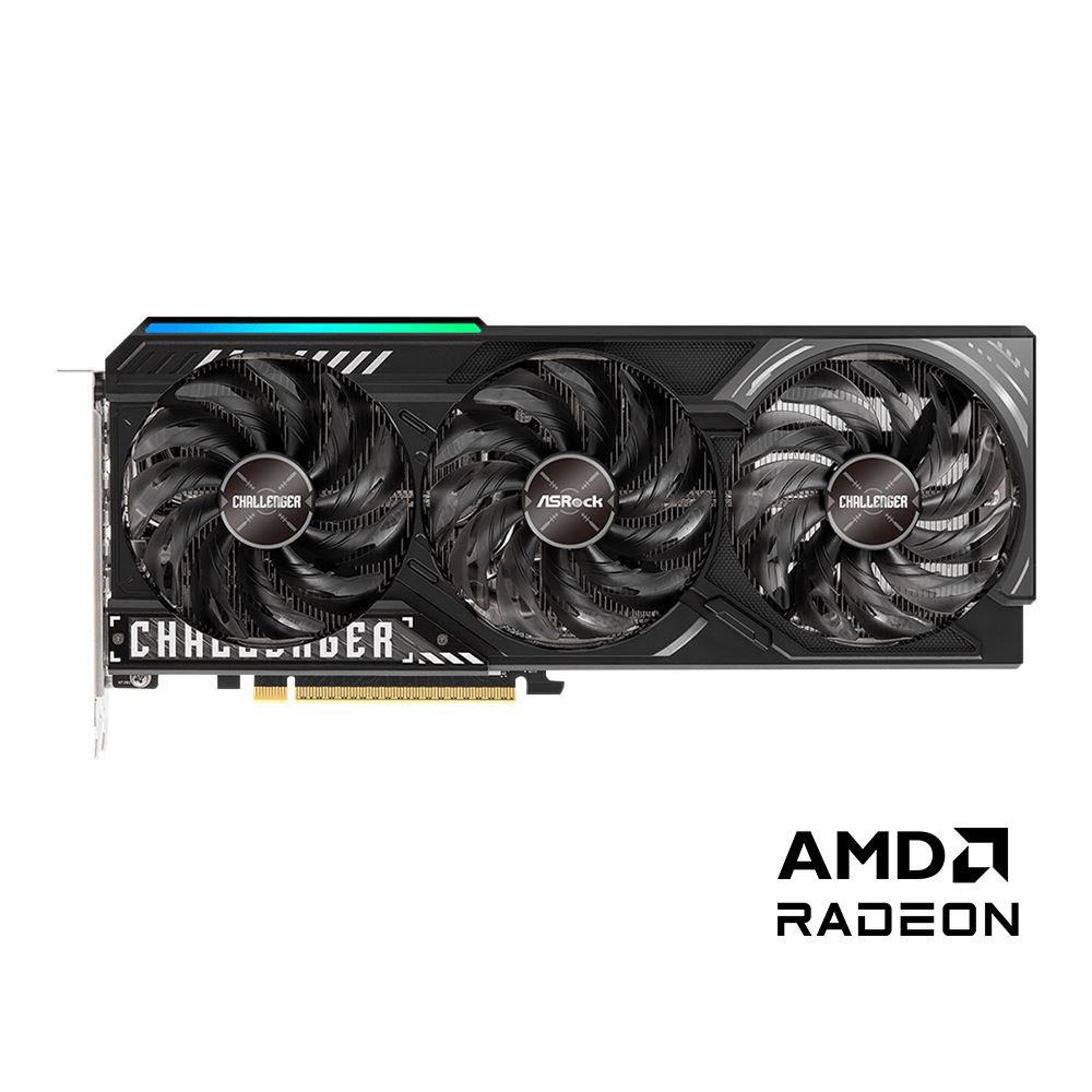 ASRock AMD Radeon RX 9070 XT Challenger Triple Fan 16GB GDDR6 PCIe 5.0 Graphics Card
