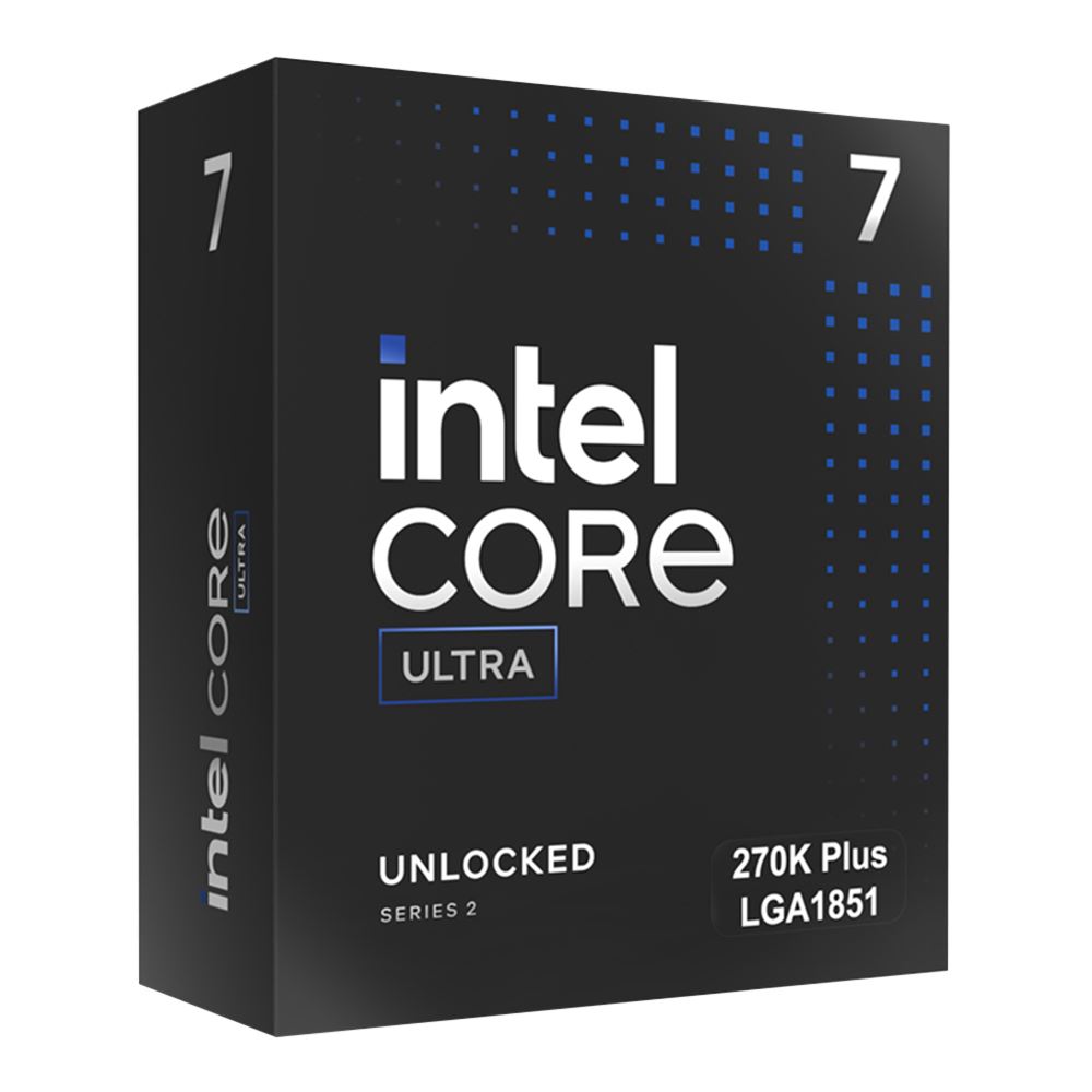 Intel Core Ultra 7 270K Plus Arrow Lake 3.7GHz Twenty Four-Core LGA 1851 Boxed Processor - Heatsink Not Included
