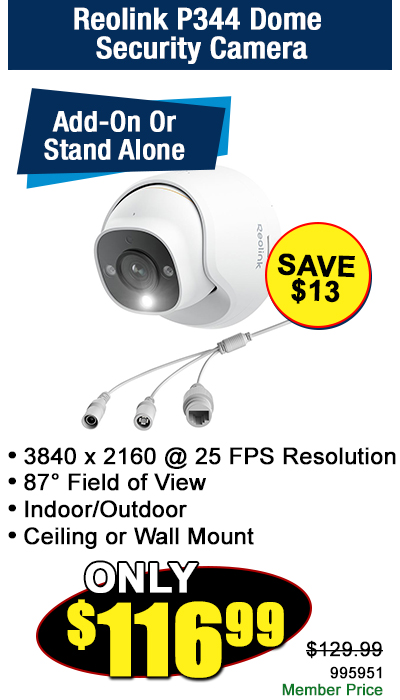 Reolink P344 Add-On or Standalone Dome Security Camera