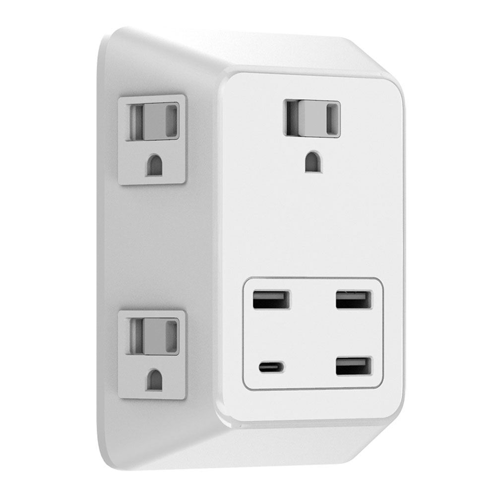 Inland Wall Tap Surge 5P 3UA1UC Protector  - White