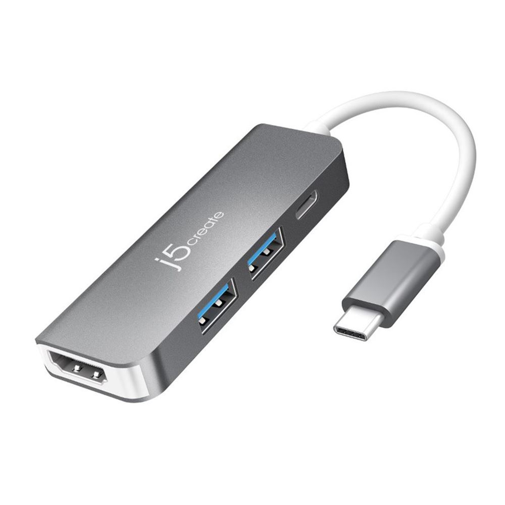j5create JCD371 USB-C w/ PD 2.0, 2 USB Type-A, HDMI Port Hub